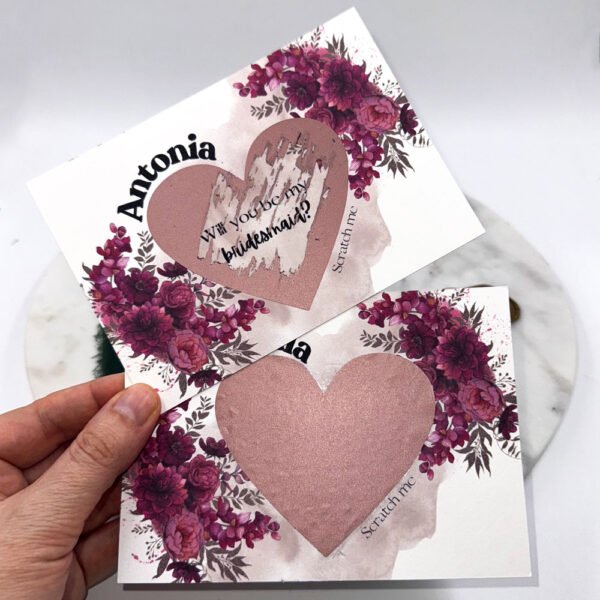 Personalized Bridesmaid Proposal Scratch-Off Card - Image 4