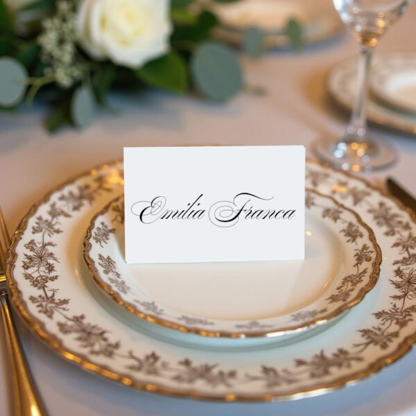 Genevieve Place Cards – Folded Wedding Name Cards - Image 2