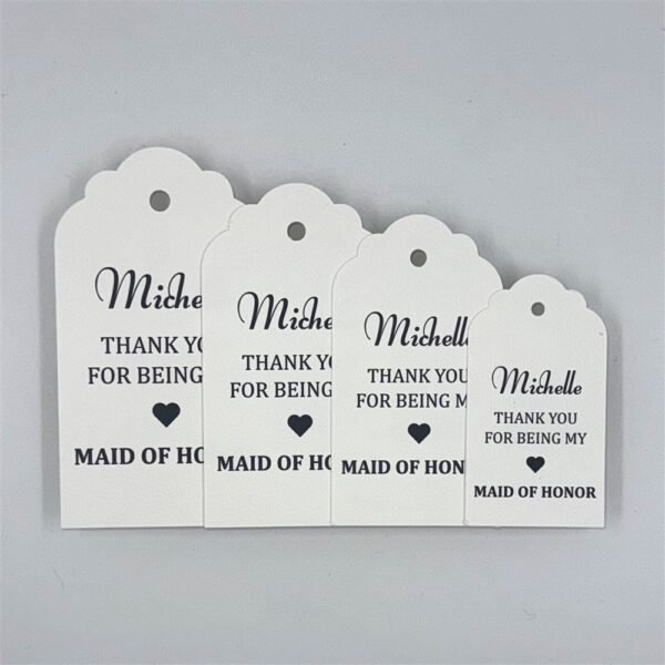 Personalized Bridal Party Thank You Tags - Image 2