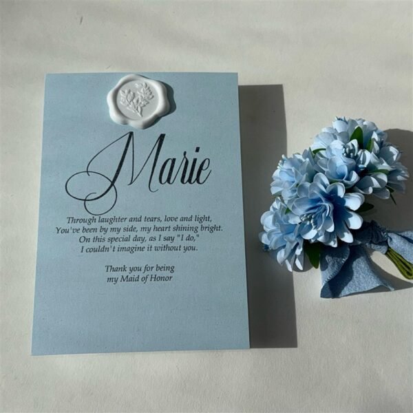 Personalized Bridesmaid Proposal Box Blue Set - Image 4