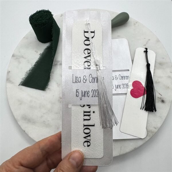 Personalized Wedding Bookmark Favor - Image 4
