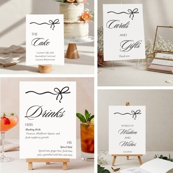 Wedding signage sets
